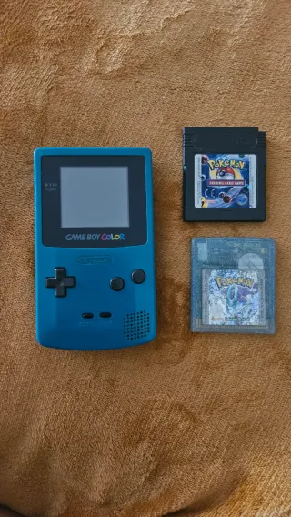 Consola Game Boy Color Azul + 2 Juegos Pokémon