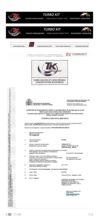 Tubo de escape Turbokit