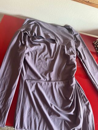 Vestido gris manga larga