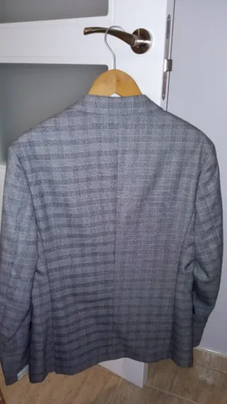 Celopman Chaqueta Gris Cuadros Talla 50