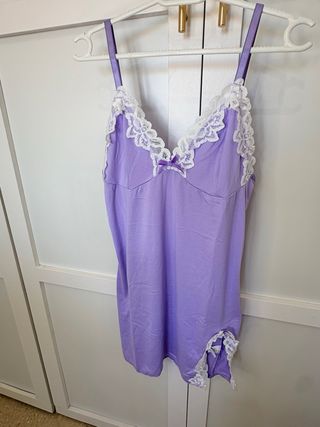 Camisón lencería encaje blanco