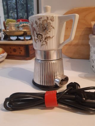 Caffettiera elettrica vintage floreale