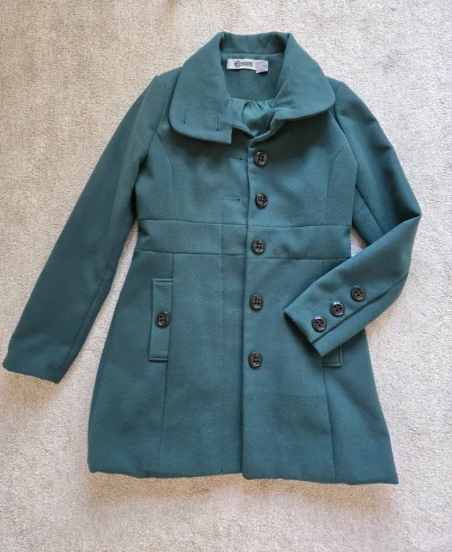 Abrigo de paño verde