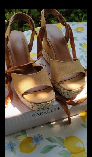 Zeppe donna beige e marroni