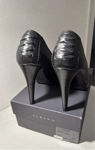 Albano Scarpe Décolleté Tacco Alto Nero Argento 40