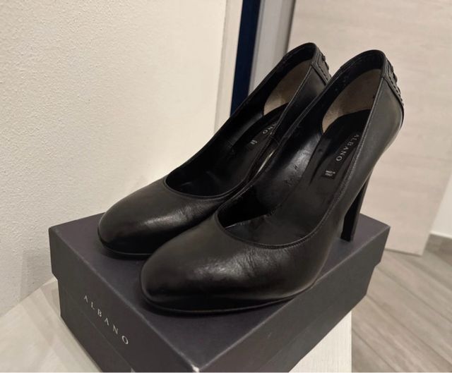 Albano Scarpe Décolleté Tacco Alto Nero Argento 40