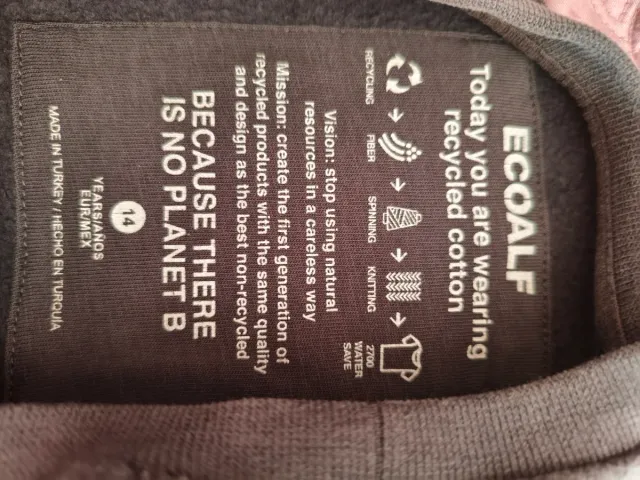 Sudadera Ecoalf Gris Talla 14 Años