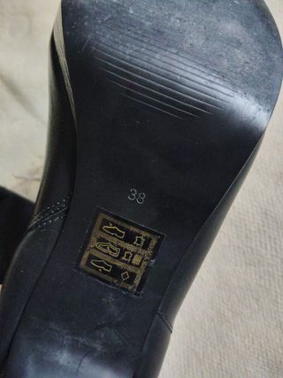 Botas altas de piel Fosco negras