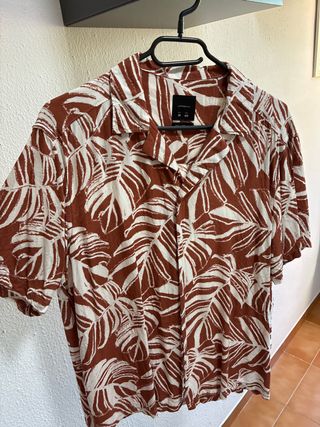 Camisa Lefties Estampada Hojas Ibiza Talla M