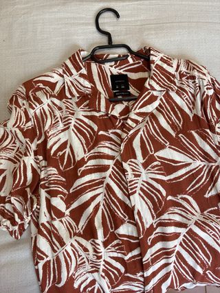 Camisa Lefties Estampada Hojas Ibiza Talla M