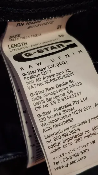 Pantalón G-Star RAW Talla 31