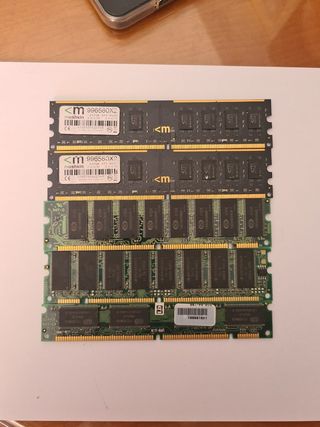 Lote 5 Memorias RAM  