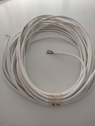 Aproximadamente 14 m Manguera Eléctrica Blanca