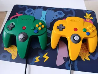 Mandos Nintendo 64 (N64) - Verde y Amarillo