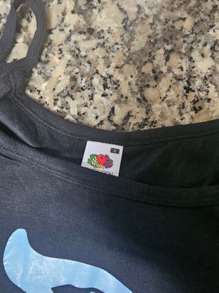 Camiseta Tirantes Manos y Pies Bebé Azul S