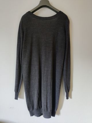 Cardigan lungo donna grigio scuro tg M 
