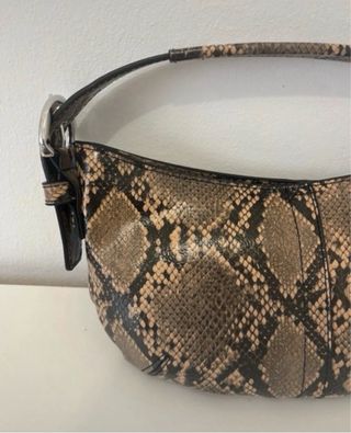 Bolso Zara Animal Print Marrón Beige
