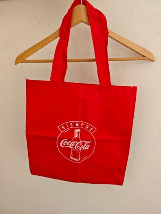 Bolsa tote bag merchandising coca cola vintage roj