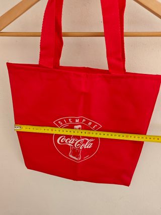 Bolsa tote bag merchandising coca cola vintage roj