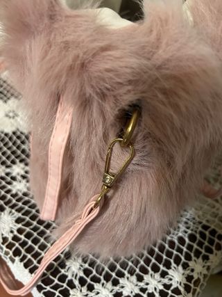 Borsetta donna ecopelliccia rosa