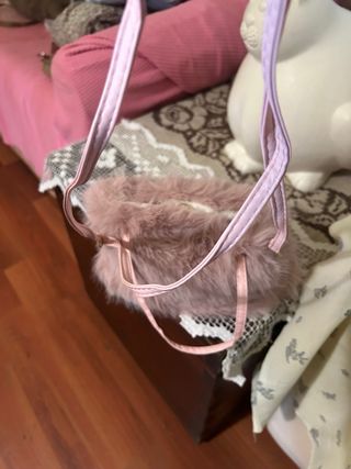 Borsetta donna ecopelliccia rosa