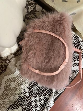 Borsetta donna ecopelliccia rosa