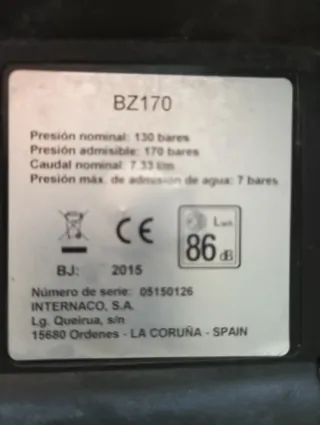 Hidrolimpiadora Benza BZ170 