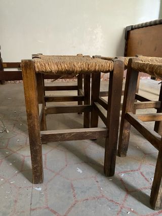 Pack 2 taburetes madera 