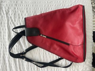Mochila Florence Piel Roja y Negra