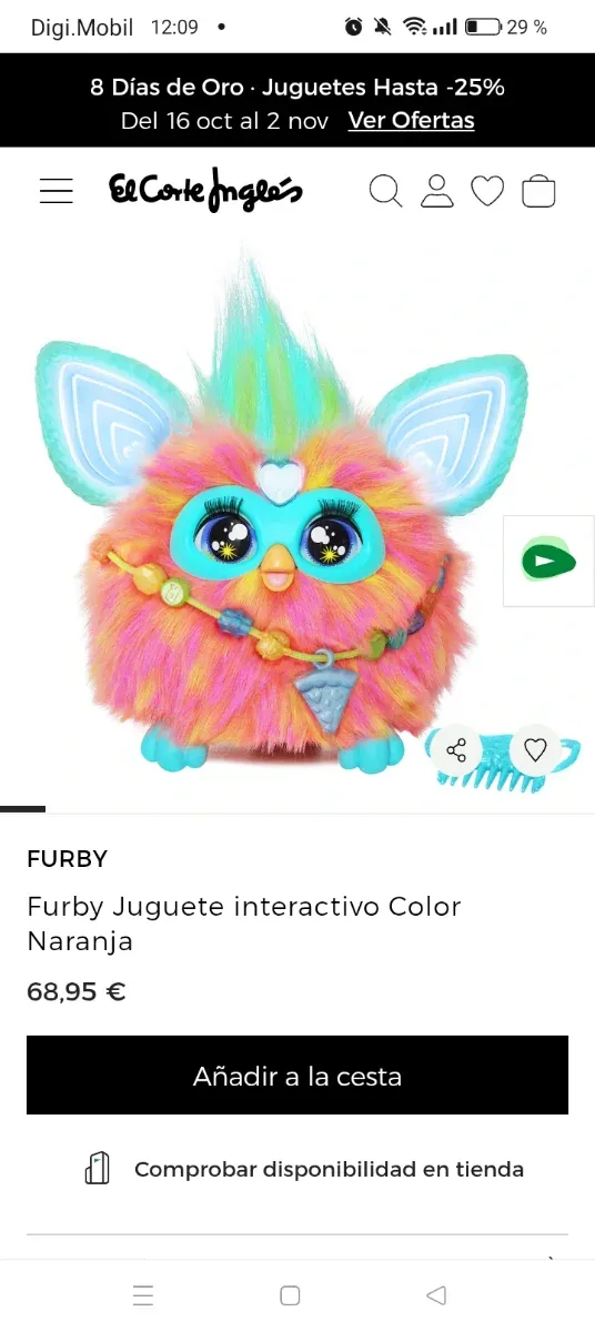 Furby Juguete Interactivo Naranja