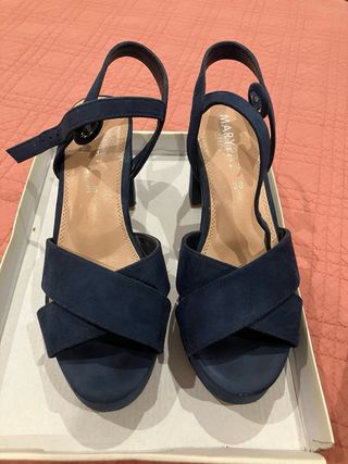 Sandalias Maripaz Azul Talla 38