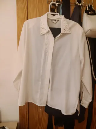 Conjunto blusa y pantalón mujer blanco