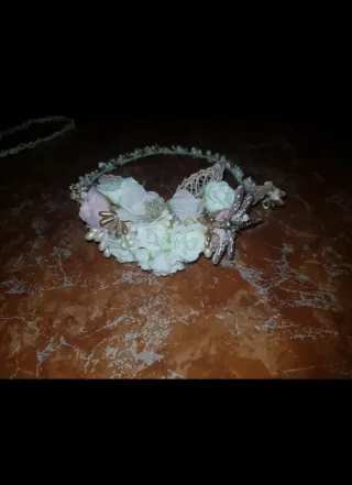 Corona y Rosario Comunión Flores