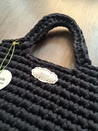 Bolso Crochet Negro Hecho a Mano