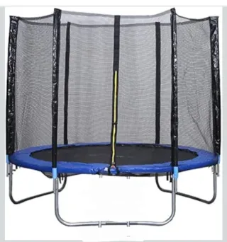 Cama elástica con red de seguridad