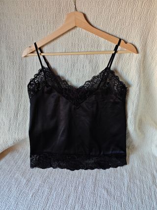 Top tirantes lencero negro mujer talla m Janira