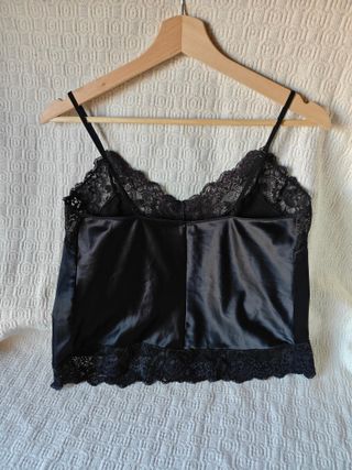 Top tirantes lencero negro mujer talla m Janira