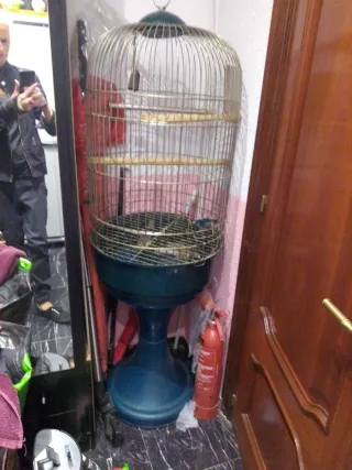 Jaula para loro grande con ruedas