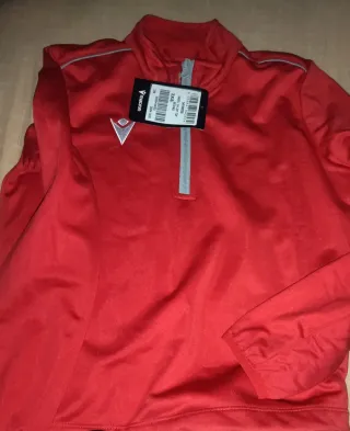 Sudadera Macron 1/4 Zip Top Infantil 3XS Roja