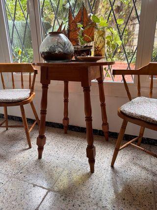 Mesa plegable comedor madera,regalo sillas.