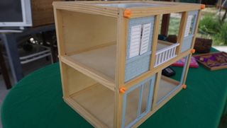  Casa muñecas madera 2 plantas 46x29x37cm