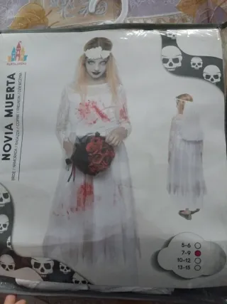Disfraz Novia Muerta Halloween Talla 7-9