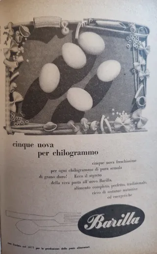 Reclame Barilla  Vintage da giornale originale