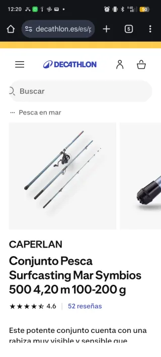 Conjunto Pesca Surfcasting Mar Symbios 500