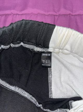 Pantalón chándal blanco y negro