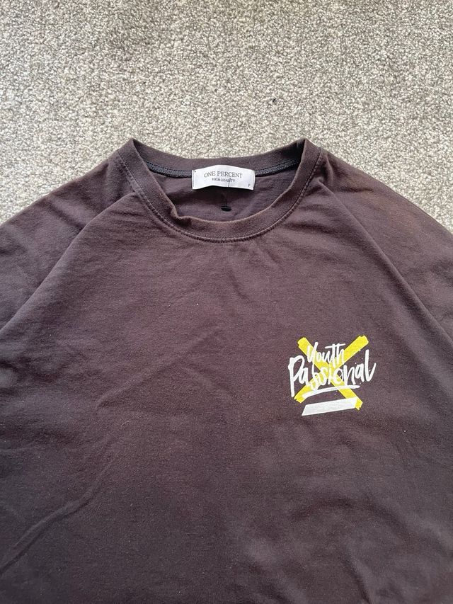 Camiseta oversize One Percent Negra Talla Única