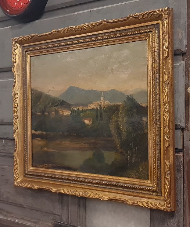 Óleo sobre lienzo: Paisaje Alpino