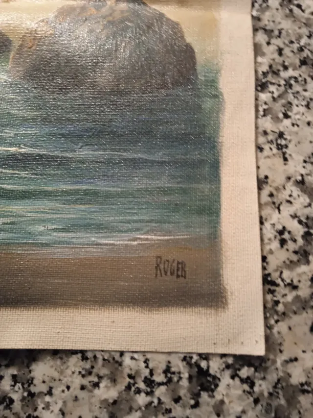 Pintura de paisaje marino