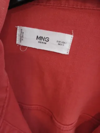 Cazadora vaquera Mango Roja Talla XL