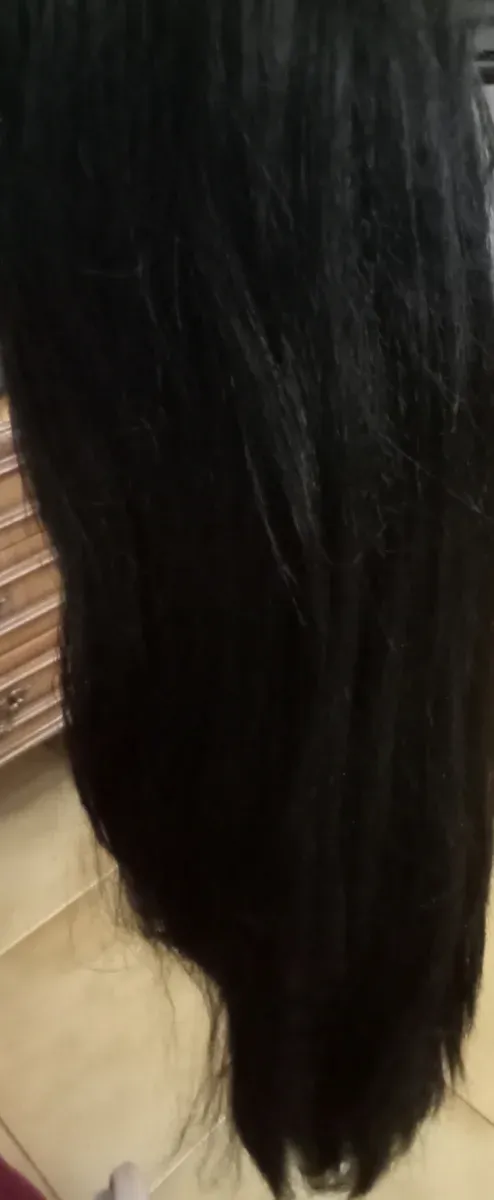 Peluca Negra Larga Kinky Straight 66,4cm